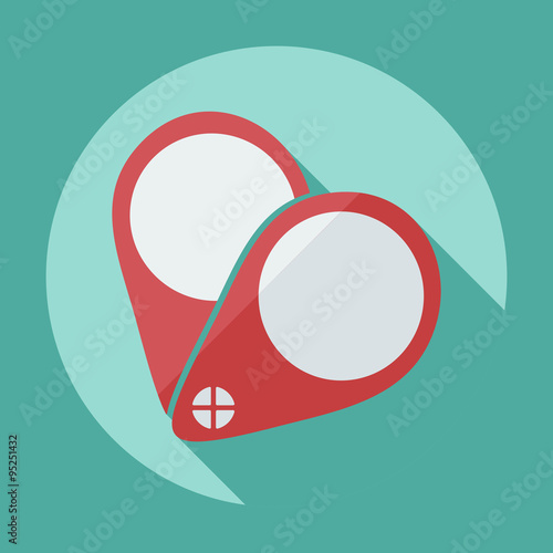 Flat modern design with shadow icon optics