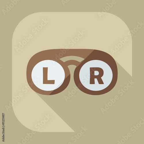 Flat modern design with shadow icon optics