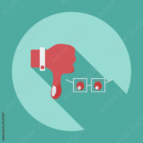 Flat modern design with shadow icon optics