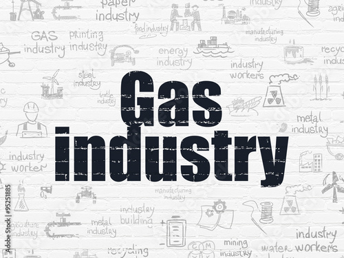 Industry concept: Gas Industry on wall background