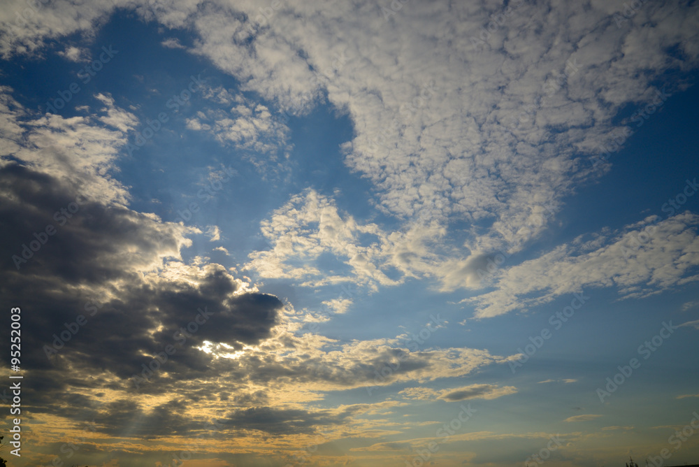 The picture of the clouds covering the bright summer sun The picture of the clouds covering the bright summer sun