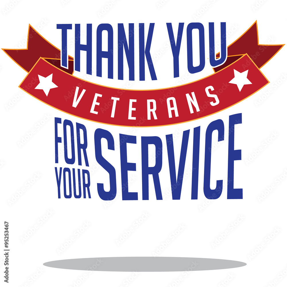 
Veterans Day thanks design EPS 10 vector royalty free stock illustration