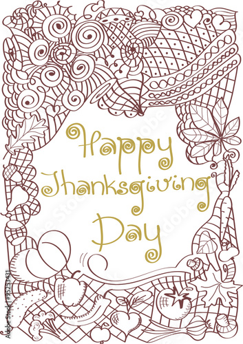 Happy Thanksgiving day. Illustration. Abstract