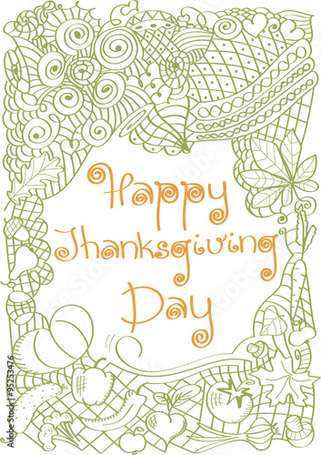 Happy Thanksgiving day. Illustration. Abstract