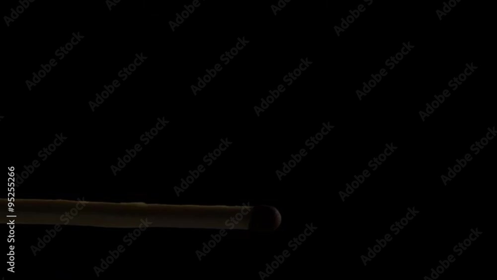 match fired in slow motion