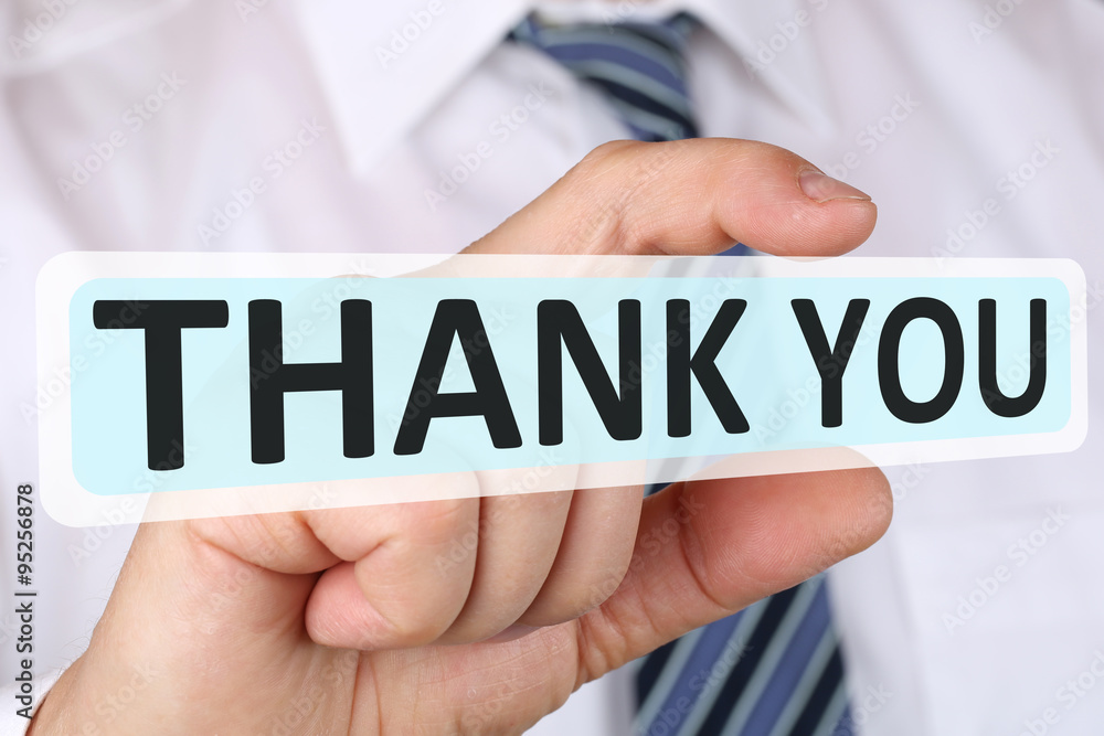 Businessman business concept with thank you Businessman business concept with thank you
