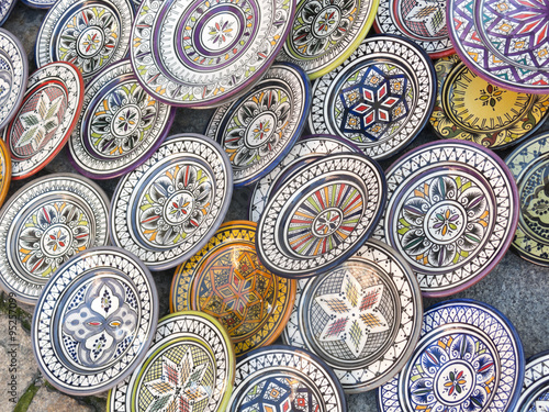 Sale of ceramic  typical of Morocco.