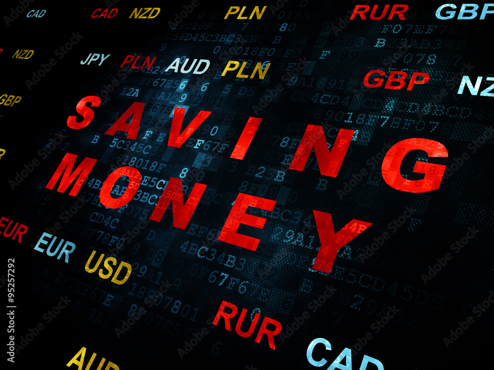 Finance concept: Saving Money on Digital background Finance concept: Saving Money on Digital background