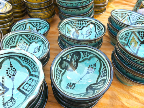 Sale of ceramic, typical of Morocco.