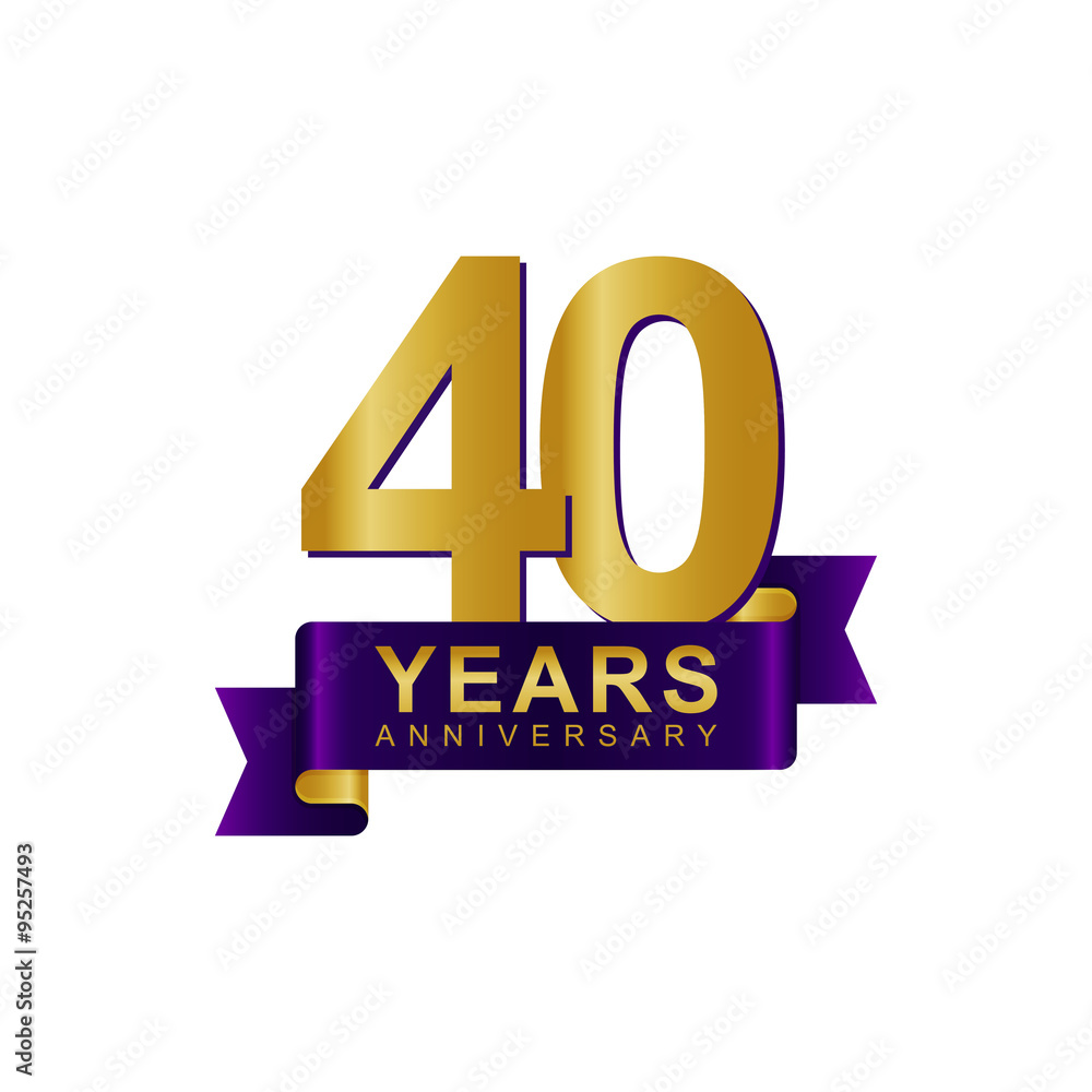 Anniversary Logo Dark Purple Gold 40 Anniversary Logo Dark Purple Gold 40