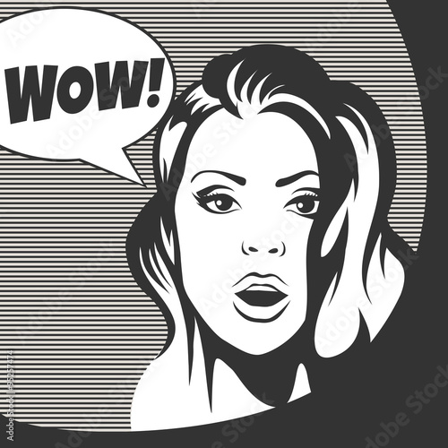 Wow Bubble Surprised Woman
