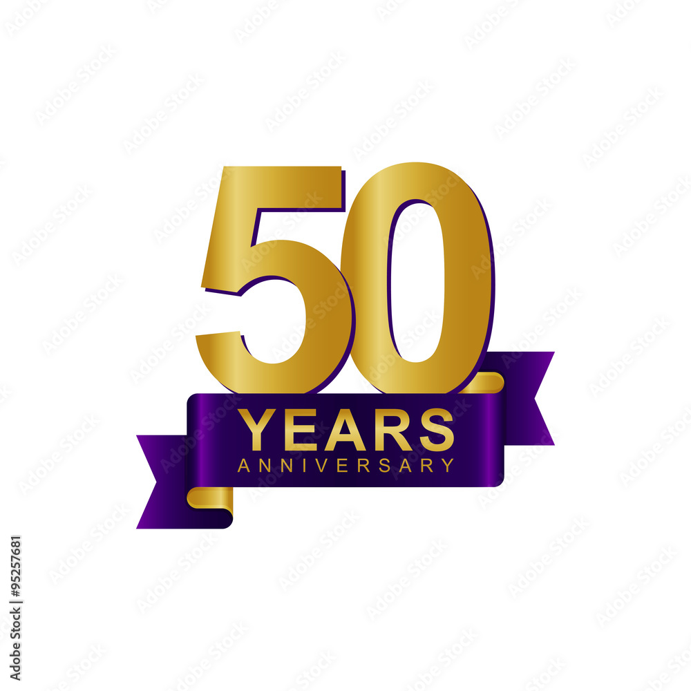 Anniversary Logo Dark Purple Gold 50 Anniversary Logo Dark Purple Gold 50