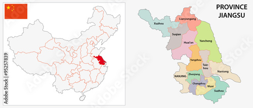jiangsu province administrative map photo