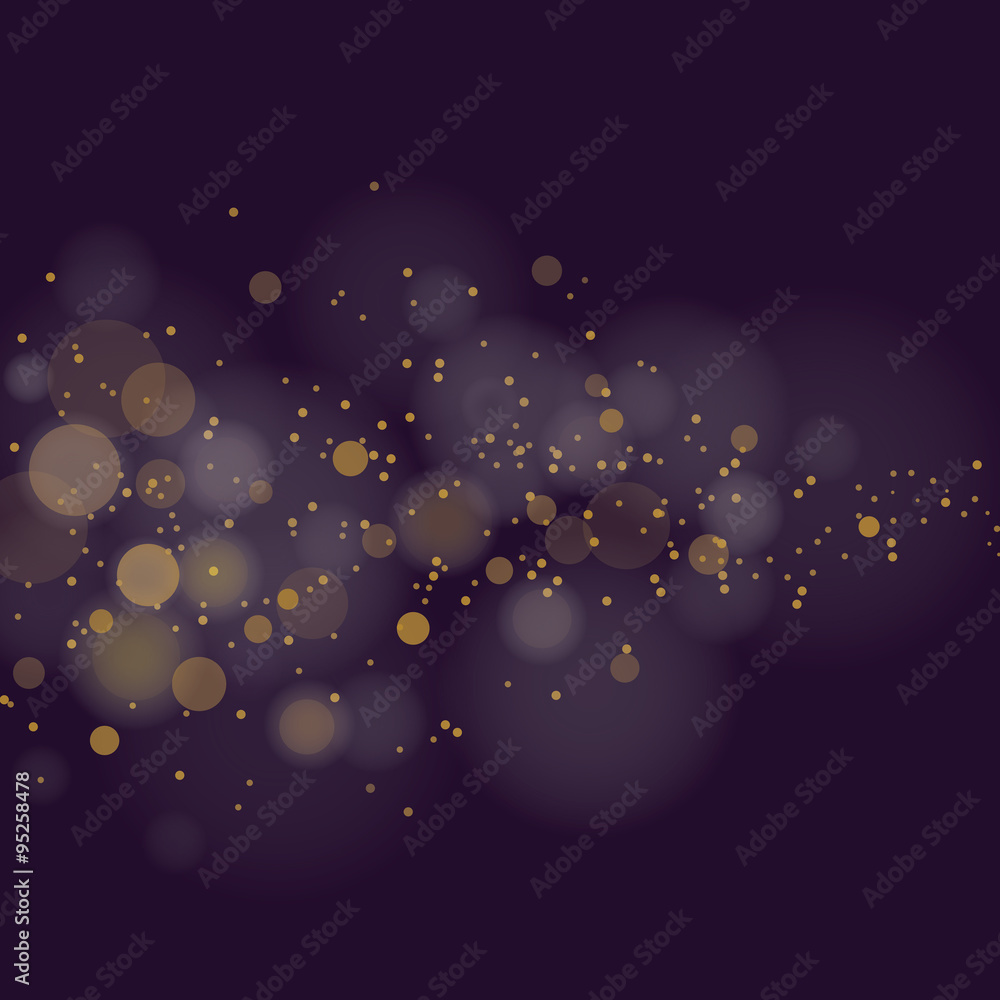 Obraz premium vector glittering stars on bokeh background