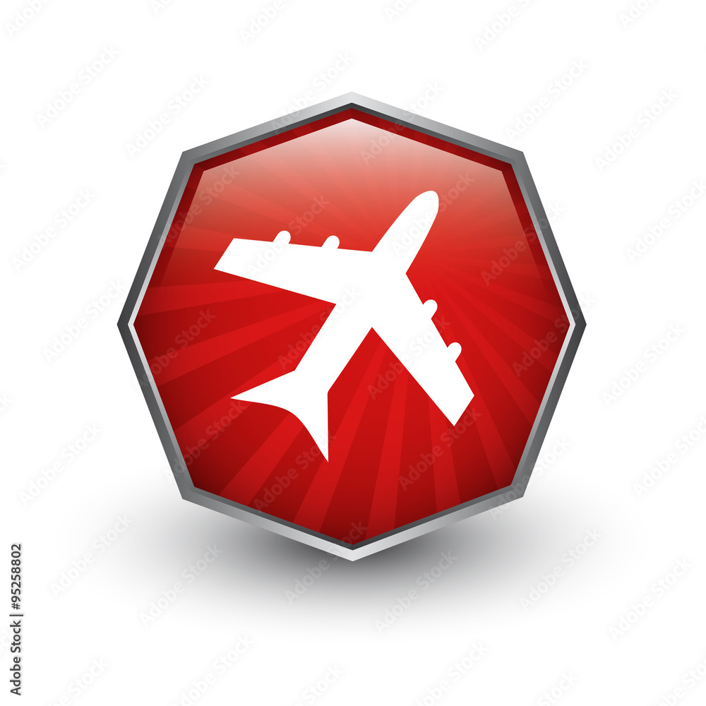 Obraz premium Flugzeug Button