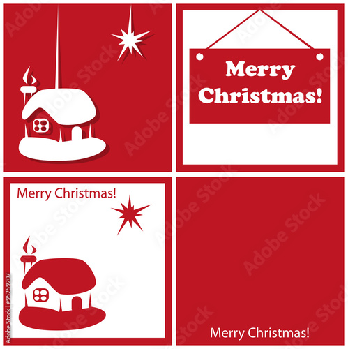 Christmas star and house