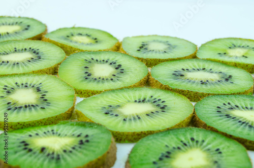 Bright green kiwi
