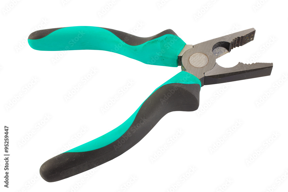 Pliers isolated on the white background Pliers isolated on the white background