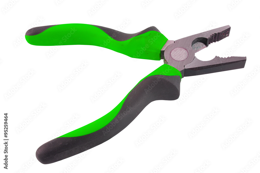 Pliers isolated on the white background Pliers isolated on the white background