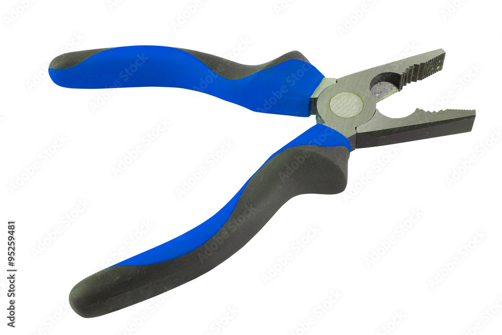 Pliers isolated on the white background Pliers isolated on the white background