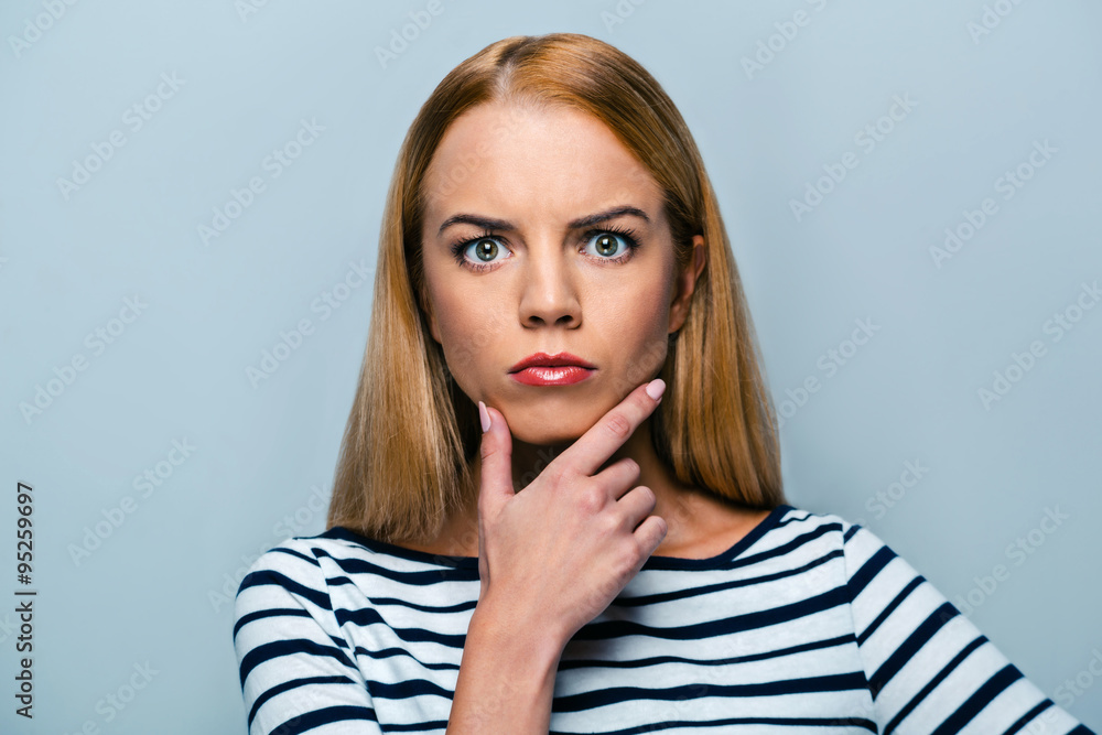 Concept for emotional young woman Concept for emotional young woman
