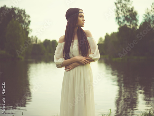 Bohemian lady at river © soup studio