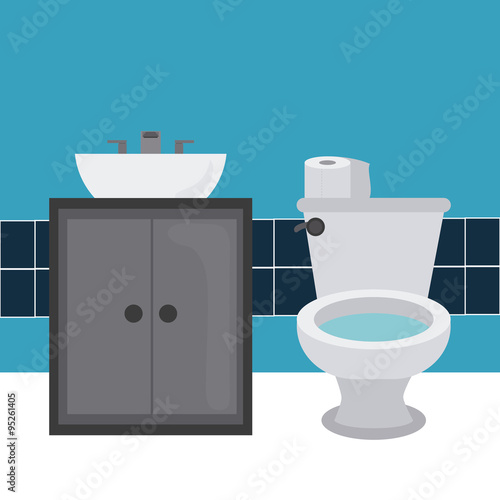 Bathroom icons design 