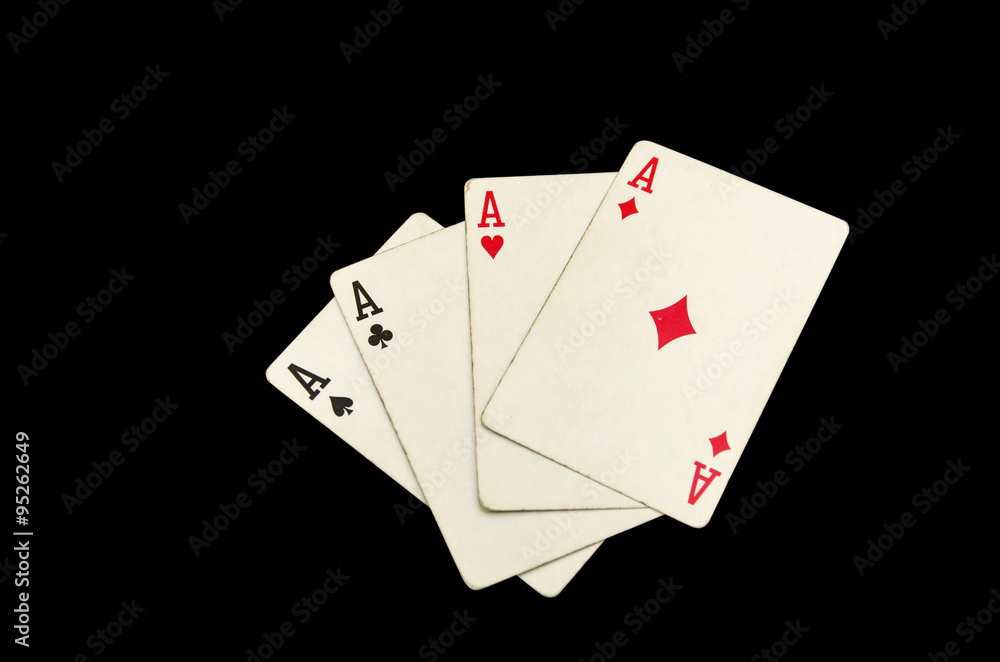 combination of poker playing cards, chips and dollar
