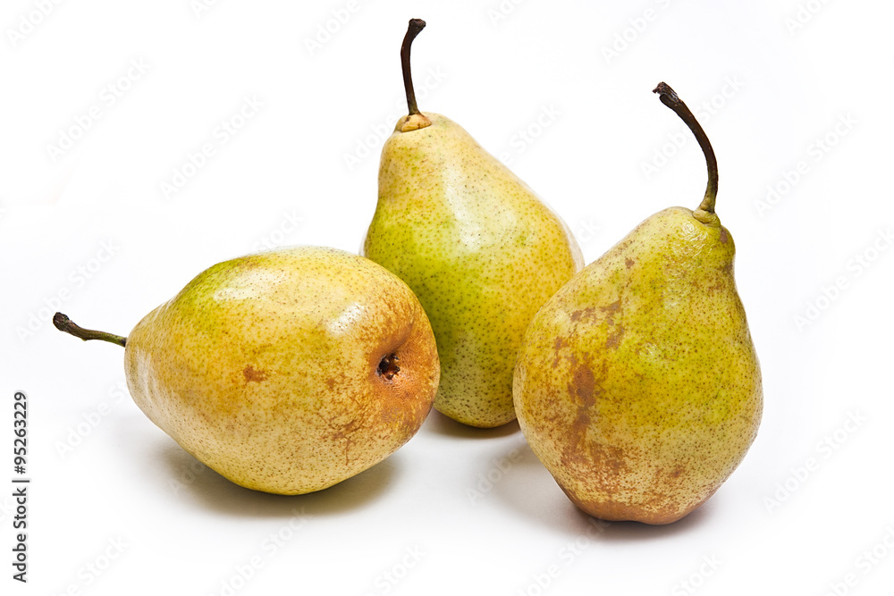 Ripe pears isolated on white background Ripe pears isolated on white background