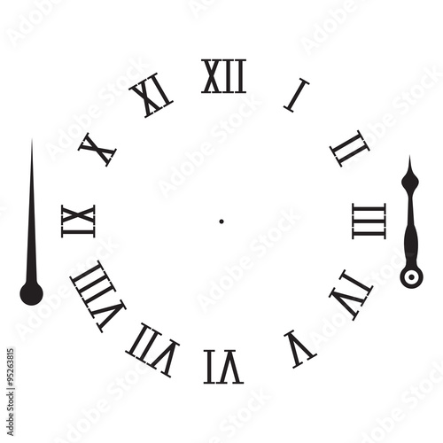 Vintage Roman numeral clock. 