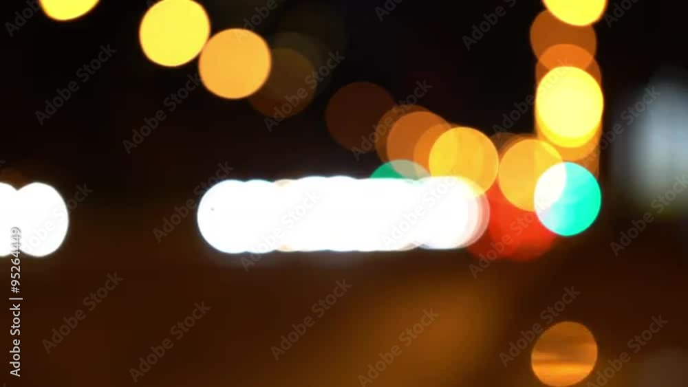 defocused traffic light in night defocused traffic light in night