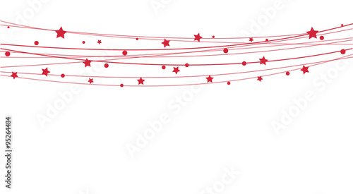 Red Stars Background Element long