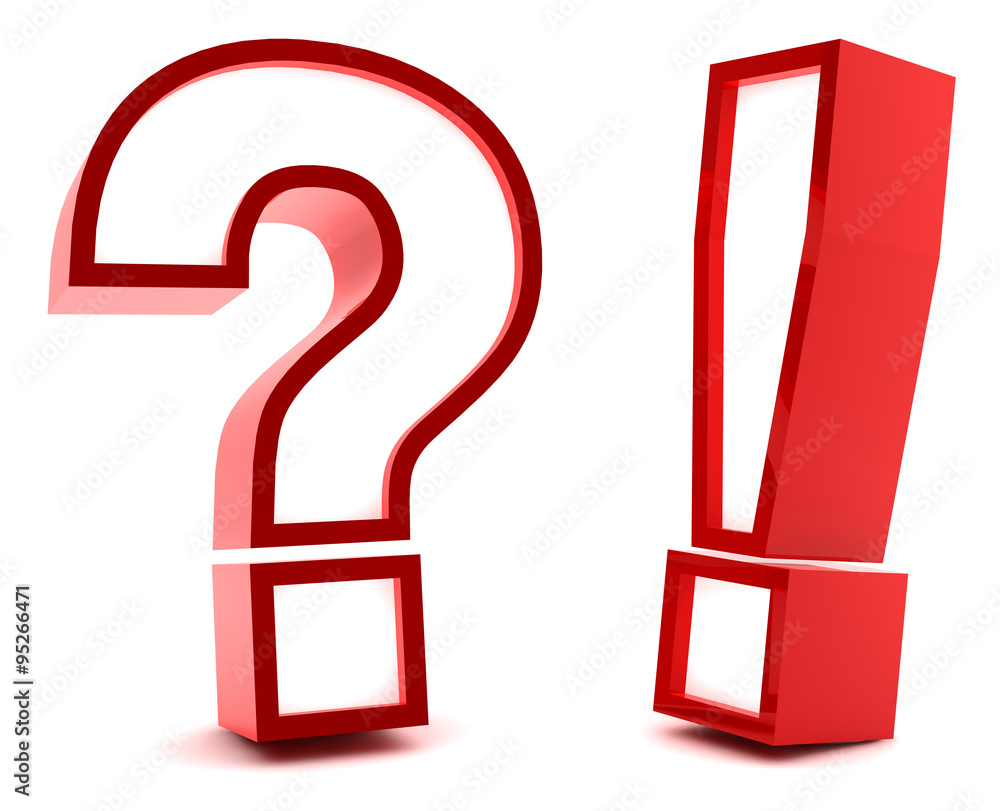 Fragezeichen, Ausrufezeichen Stock Illustration | Adobe Stock