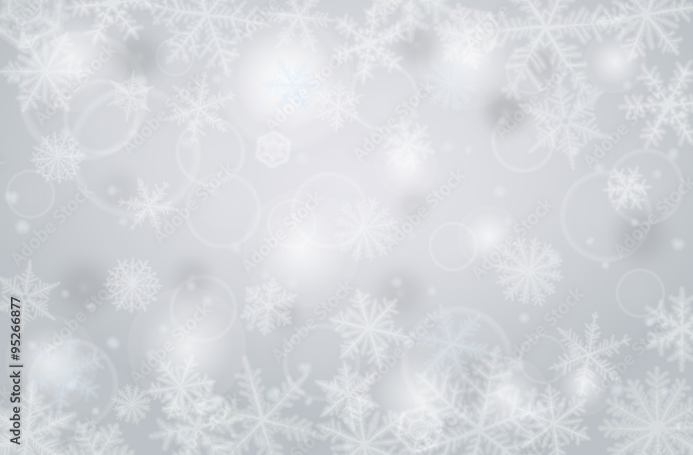 Abstract horizontal christmas background with snowflakes. Abstract horizontal christmas background with snowflakes.