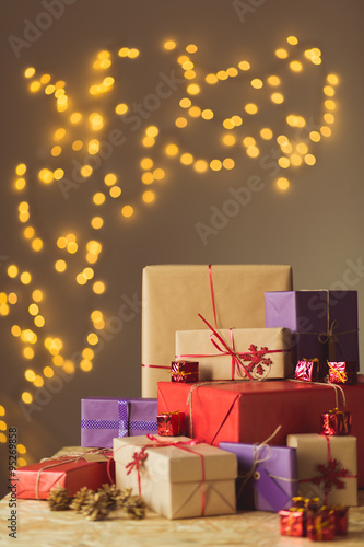 Stack of Christmas presents