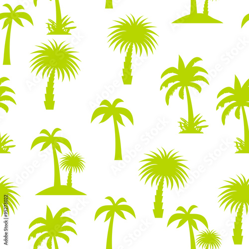 Palm Tree Seamless Pattern Vector Illustration