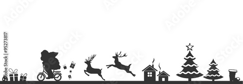 Weihnachtsmann auf Moped