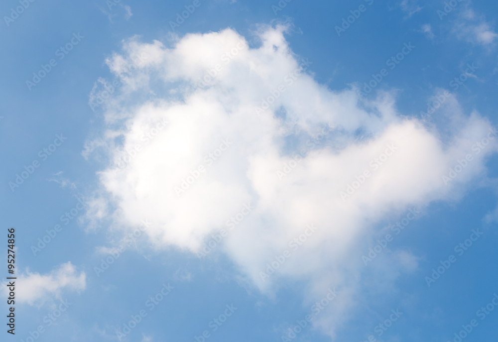 Abstract shape clouds in clear blue sky
