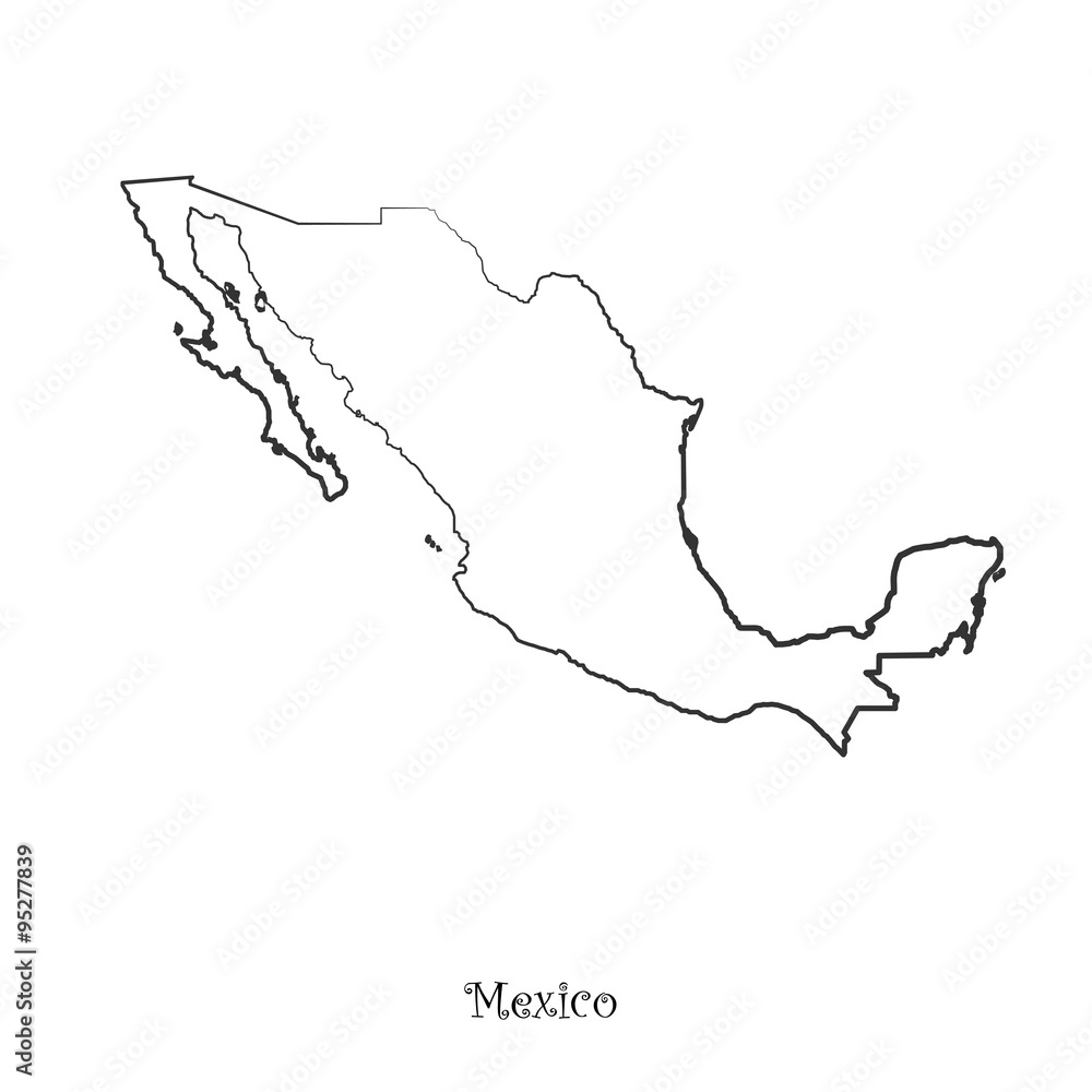 Map of Mexico for your design Map of Mexico for your design