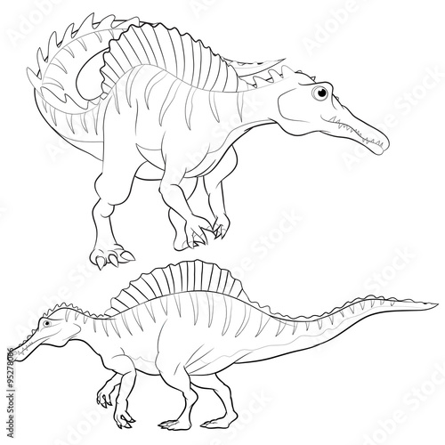 spinosaurus lineart