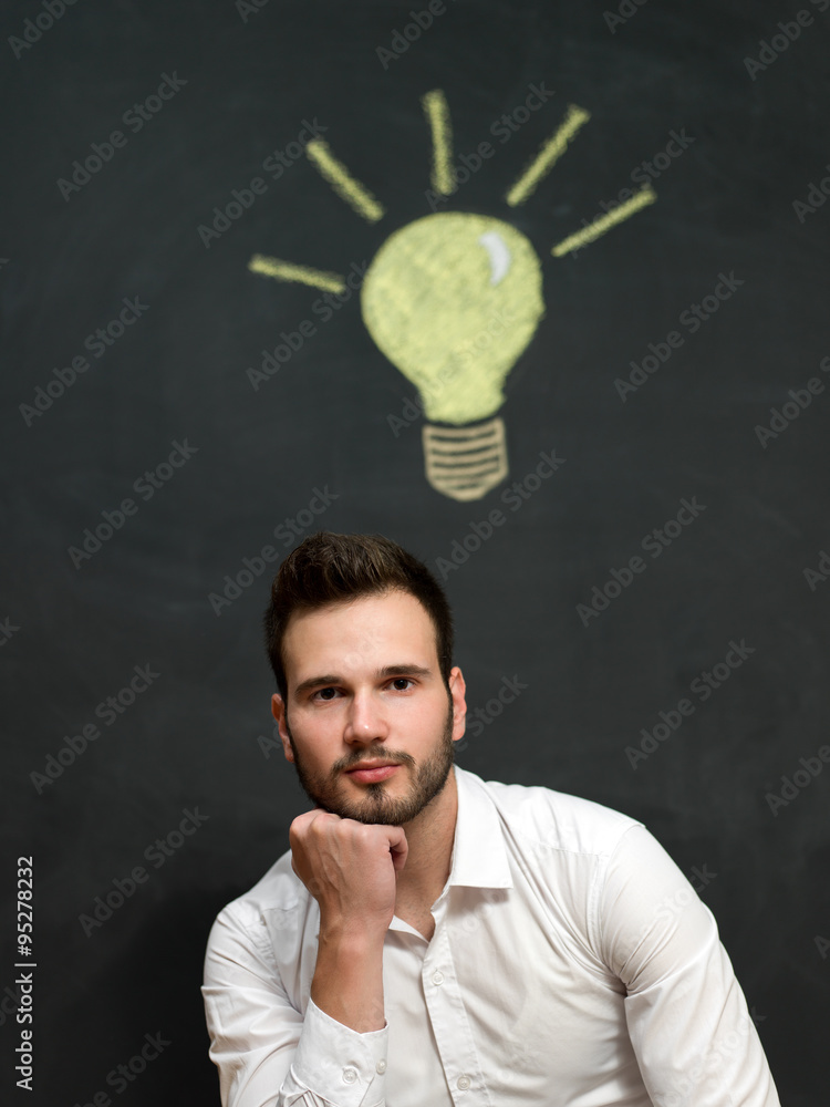 Man having a new idea. Innovation concept