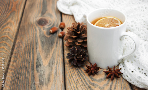 Cup of winter tea