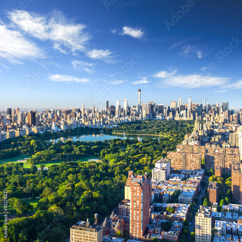 Central Park Luftbild, Manhattan, New York; Fototapete