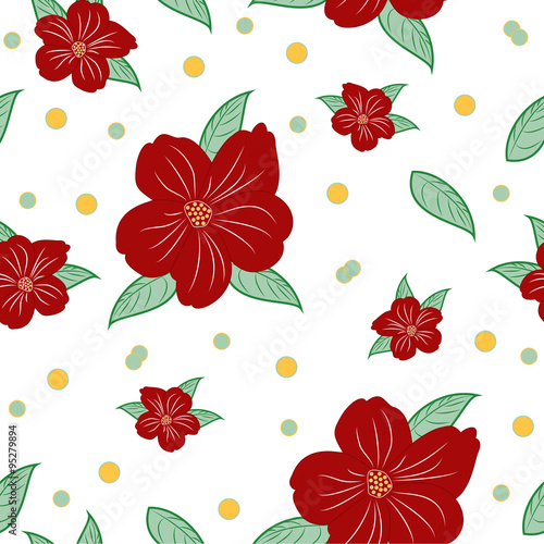 Lovely pattern of leaves. Endless background.