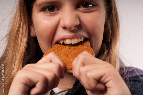 Girl with cookie