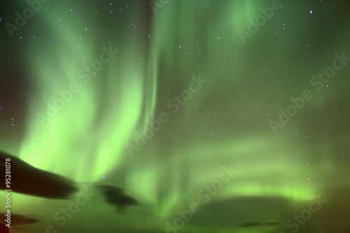 aurora boreale isole lofoten norvegia photo