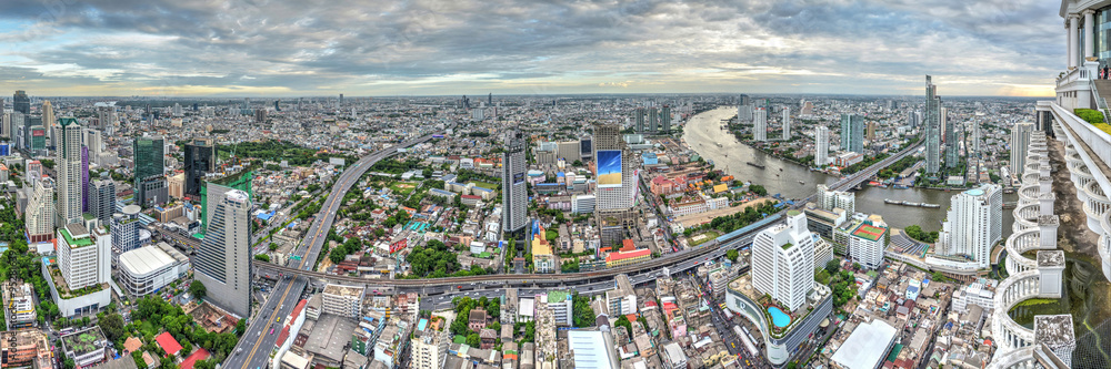 Bangkok Skyline Panorama Ausschnitt 1 Bangkok Skyline Panorama Ausschnitt 1