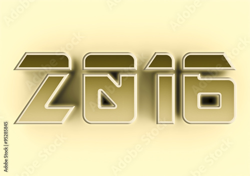 Happy new year 2016 iron look robot