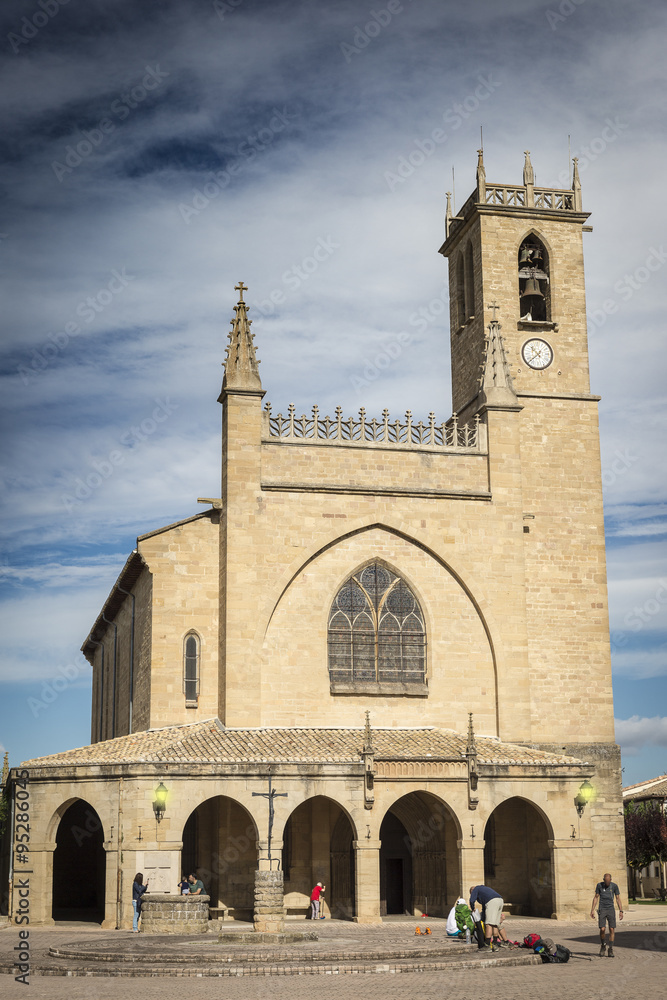 San Juan Bautista church in Obanos, Navarra, Spain