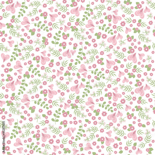 Elegant seamless pattern with flowers